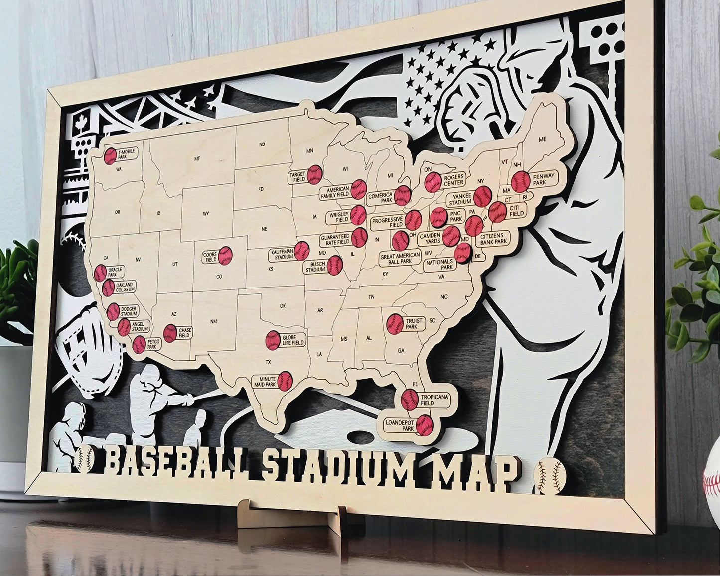 Travel Maps-Sports Stadiums (Customizable)