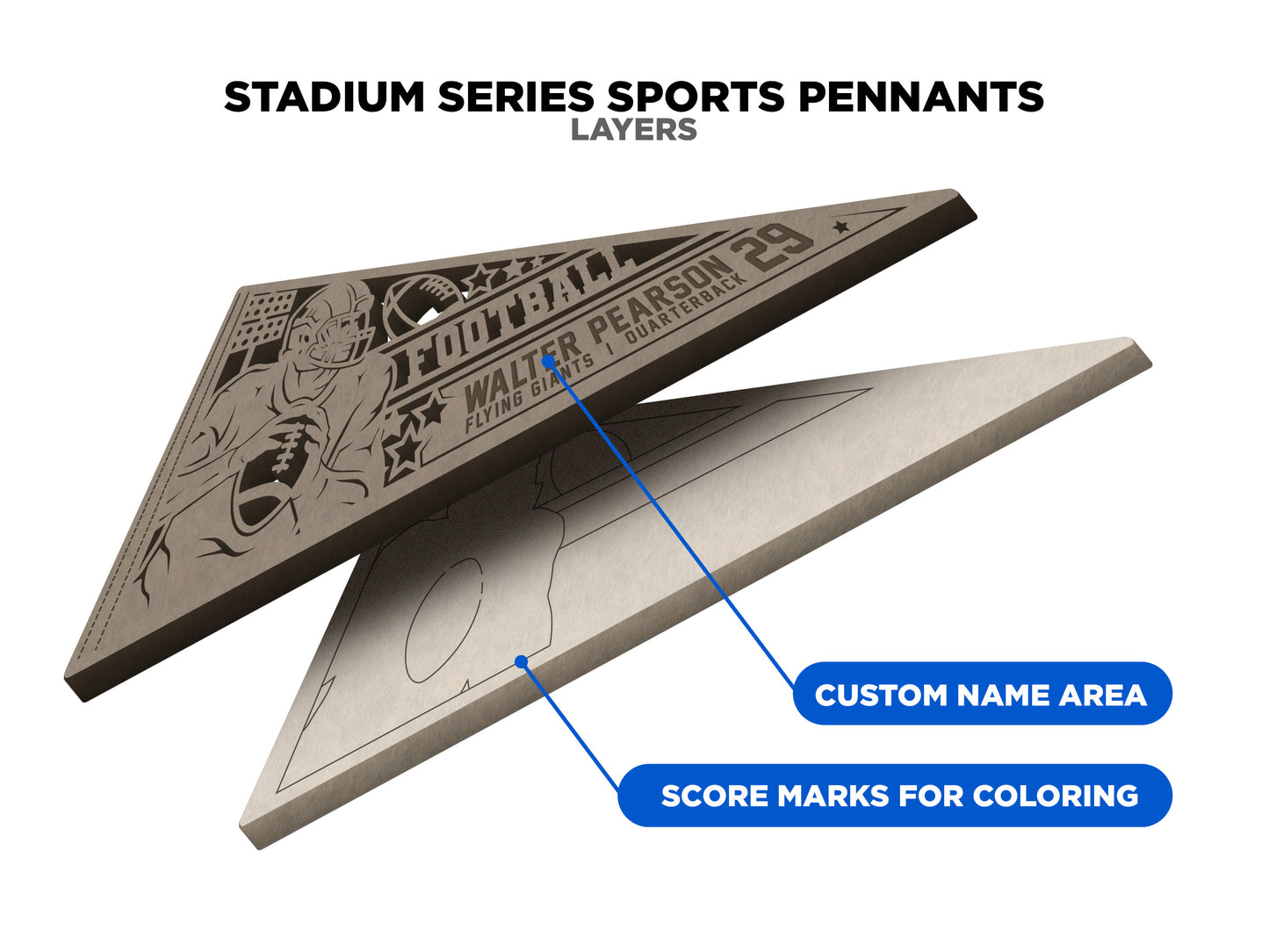 Stadium Series Sports Pennants-Baseball (Customizable)