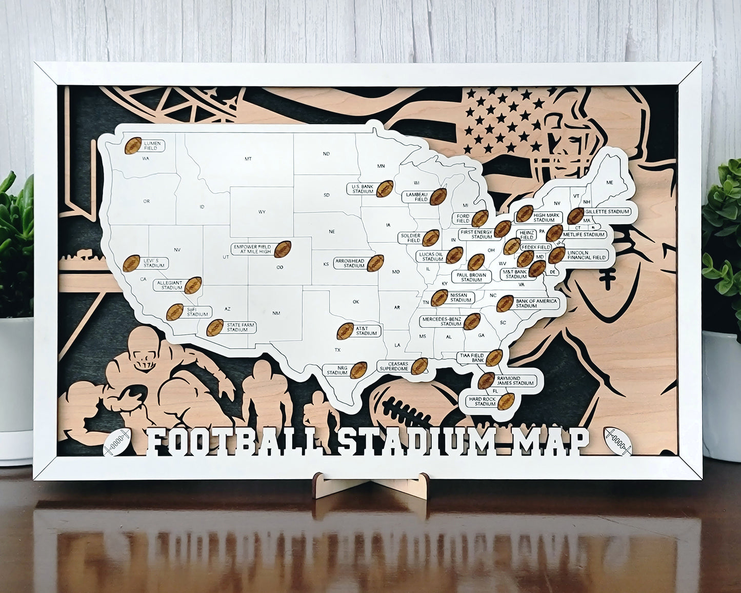 Travel Maps-Sports Stadiums (Customizable)