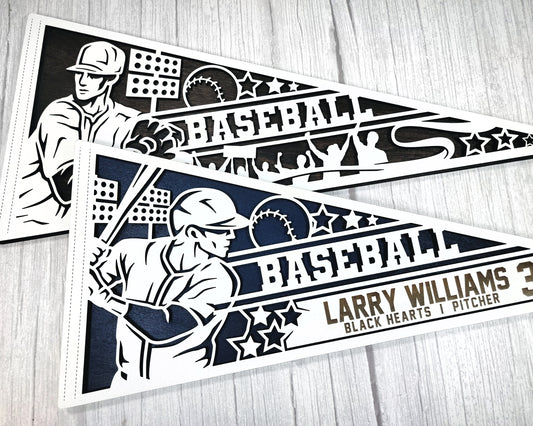 Stadium Series Sports Pennants-Baseball (Customizable)