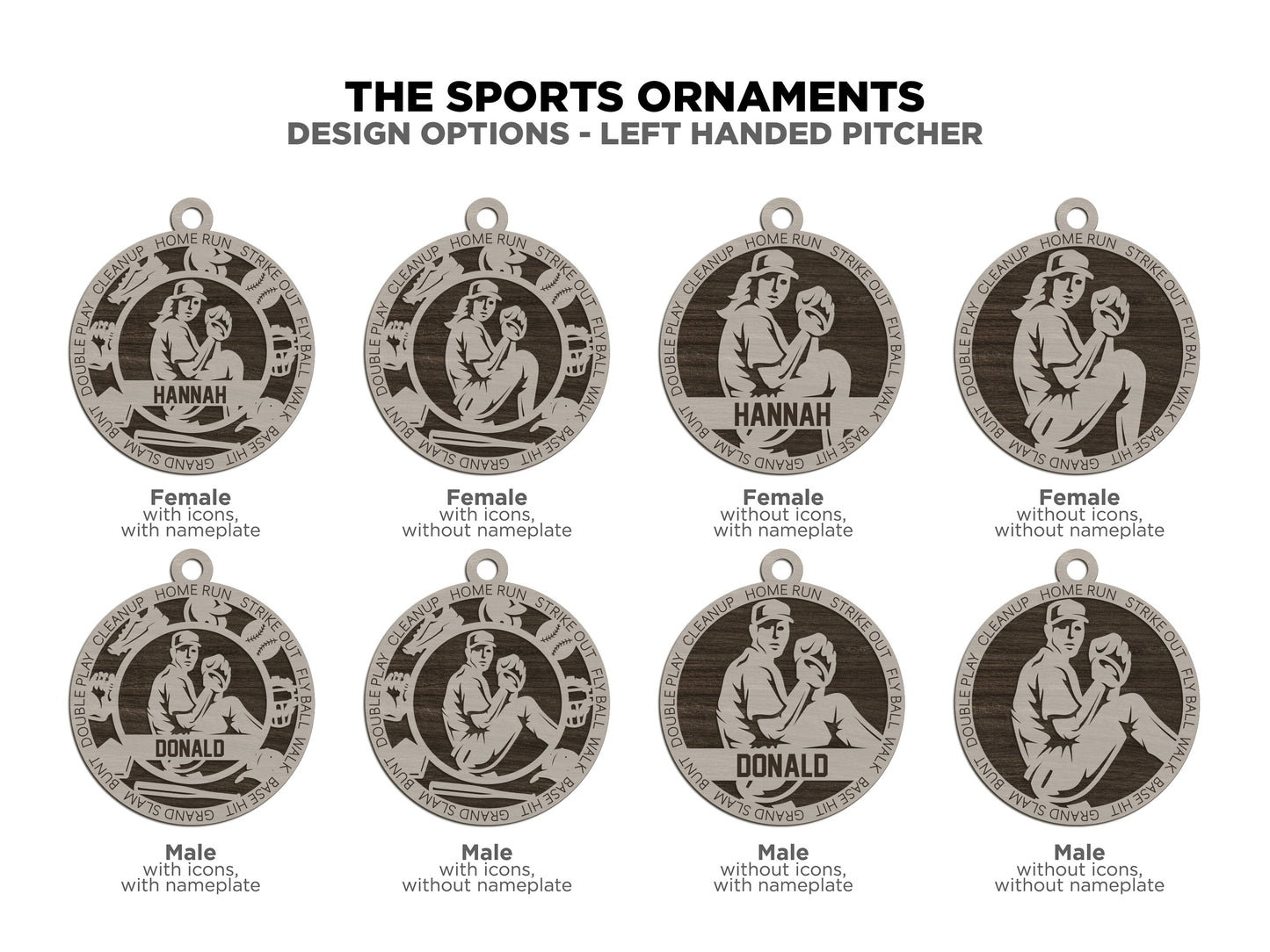 Sport Series Ornaments (Customizable)