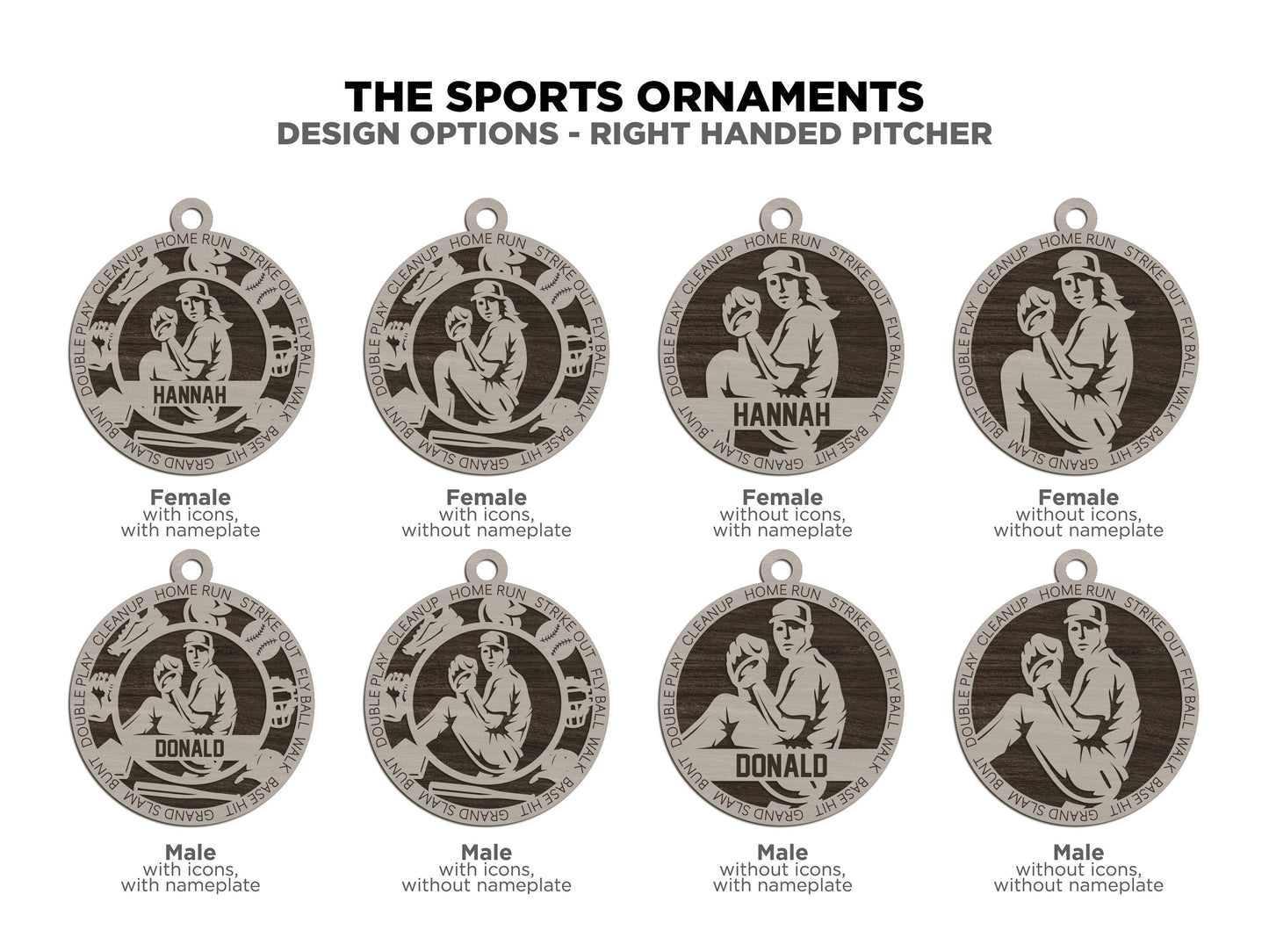 Sport Series Ornaments (Customizable)