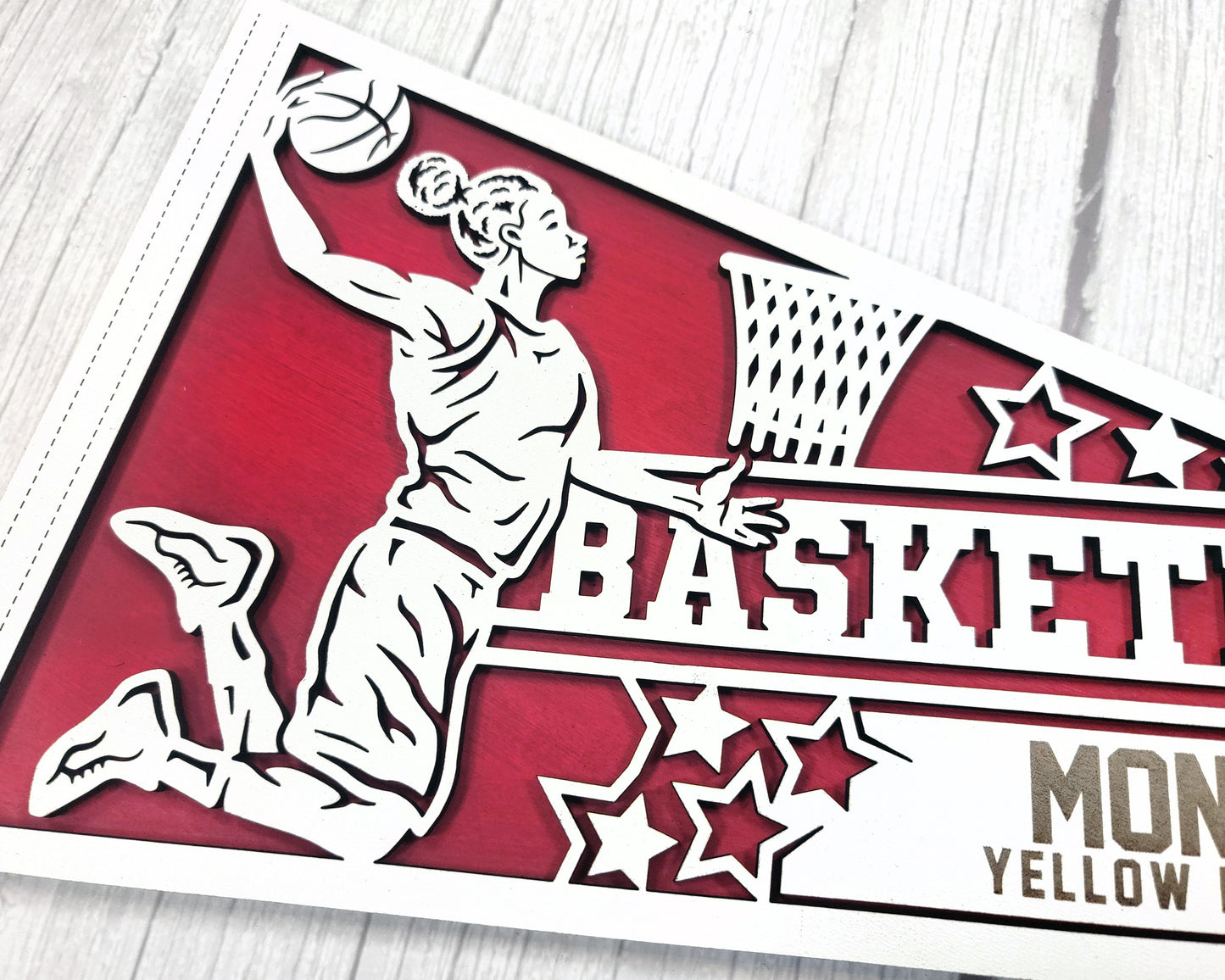 Stadium Series Sports Pennant-Basketball (Customizable)