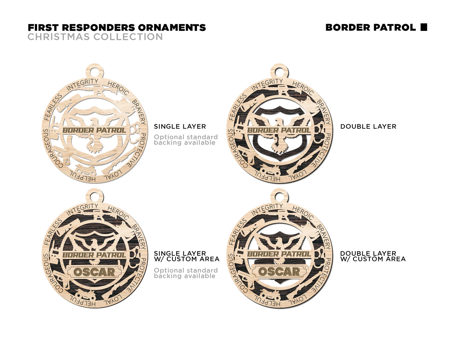 First Responder Ornaments (Customizable)