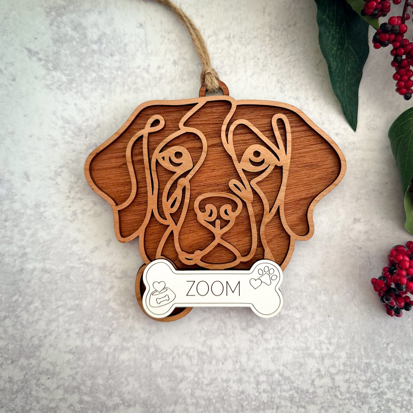 Elegant Wooden Dog Breed Ornaments & Signs