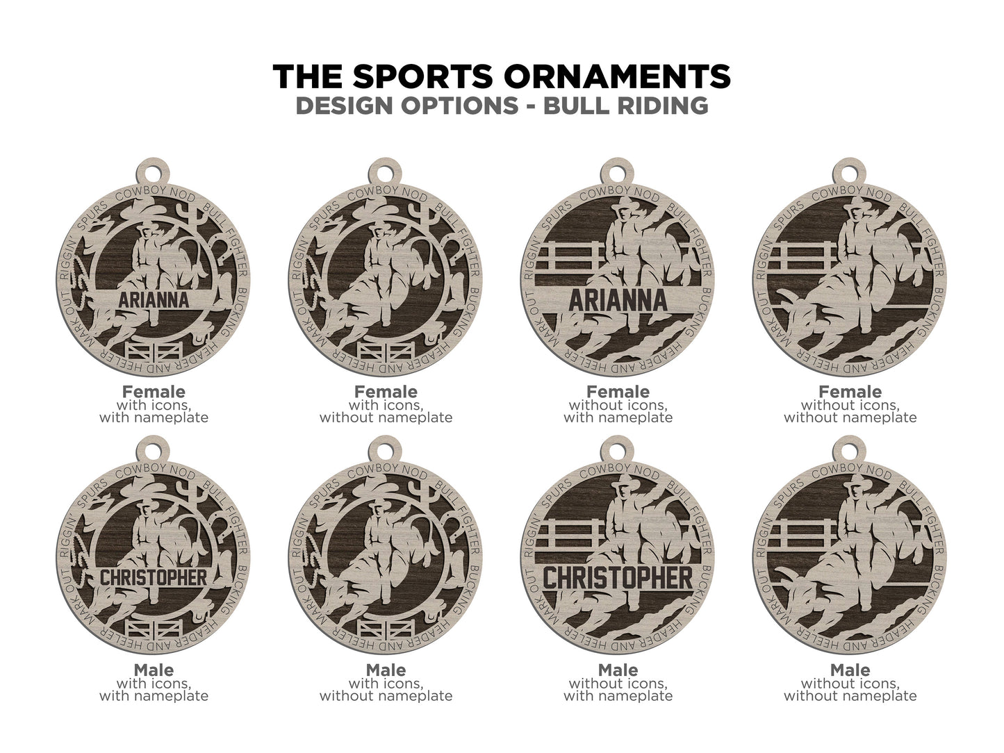 Sport Series Ornaments (Customizable)