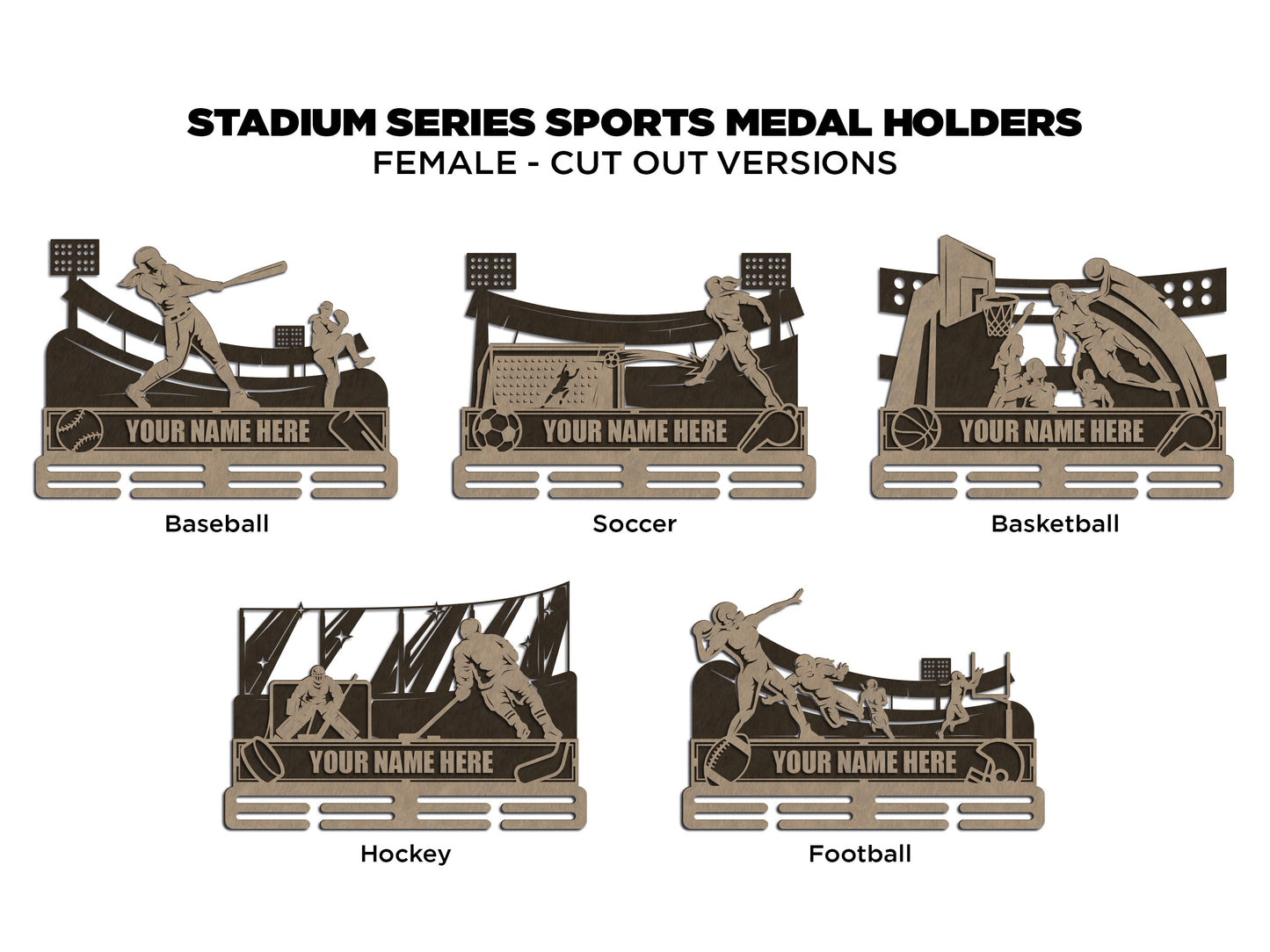 Stadium Series Sports Medal Holder (Customizable)