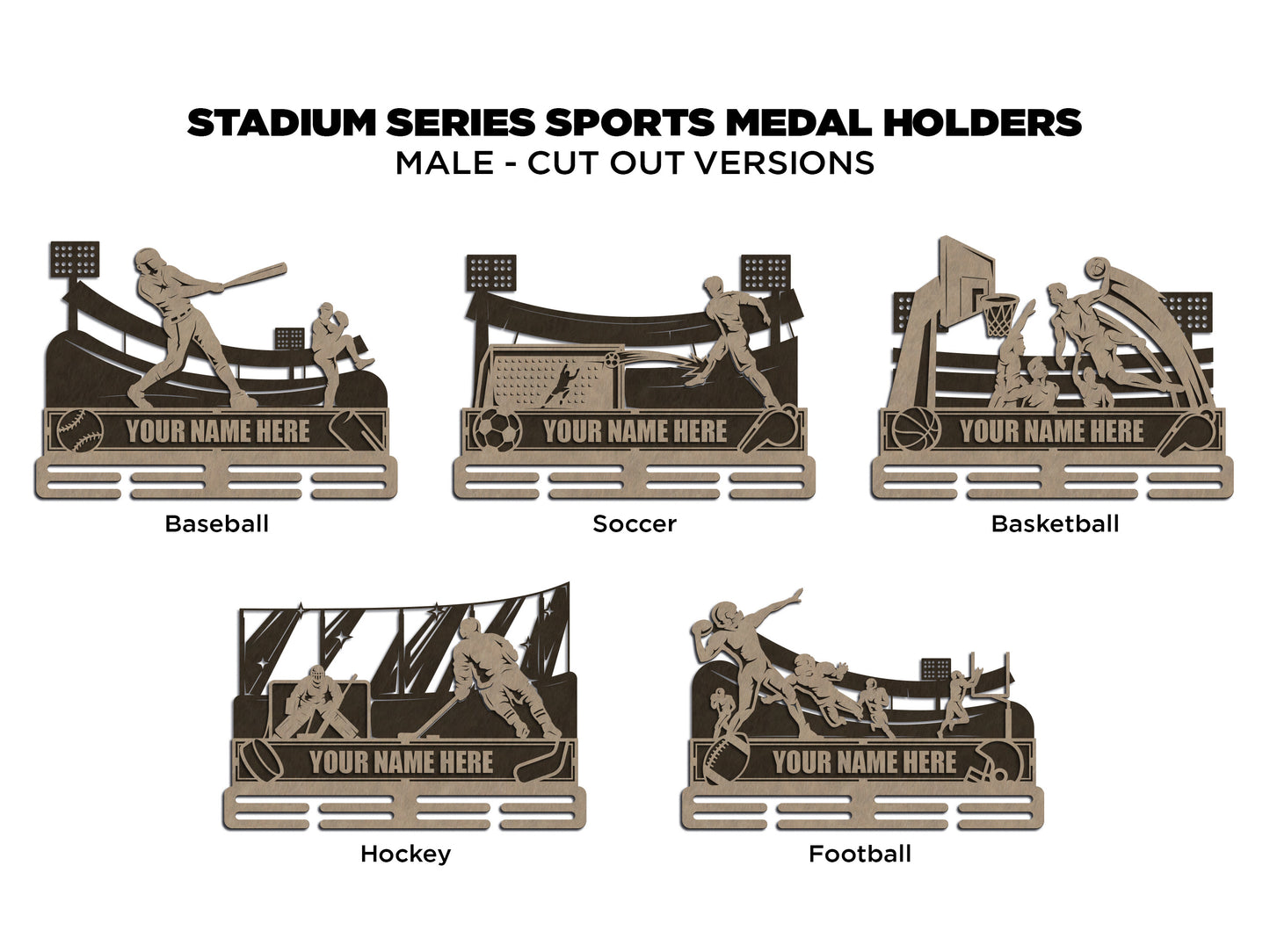 Stadium Series Sports Medal Holder (Customizable)