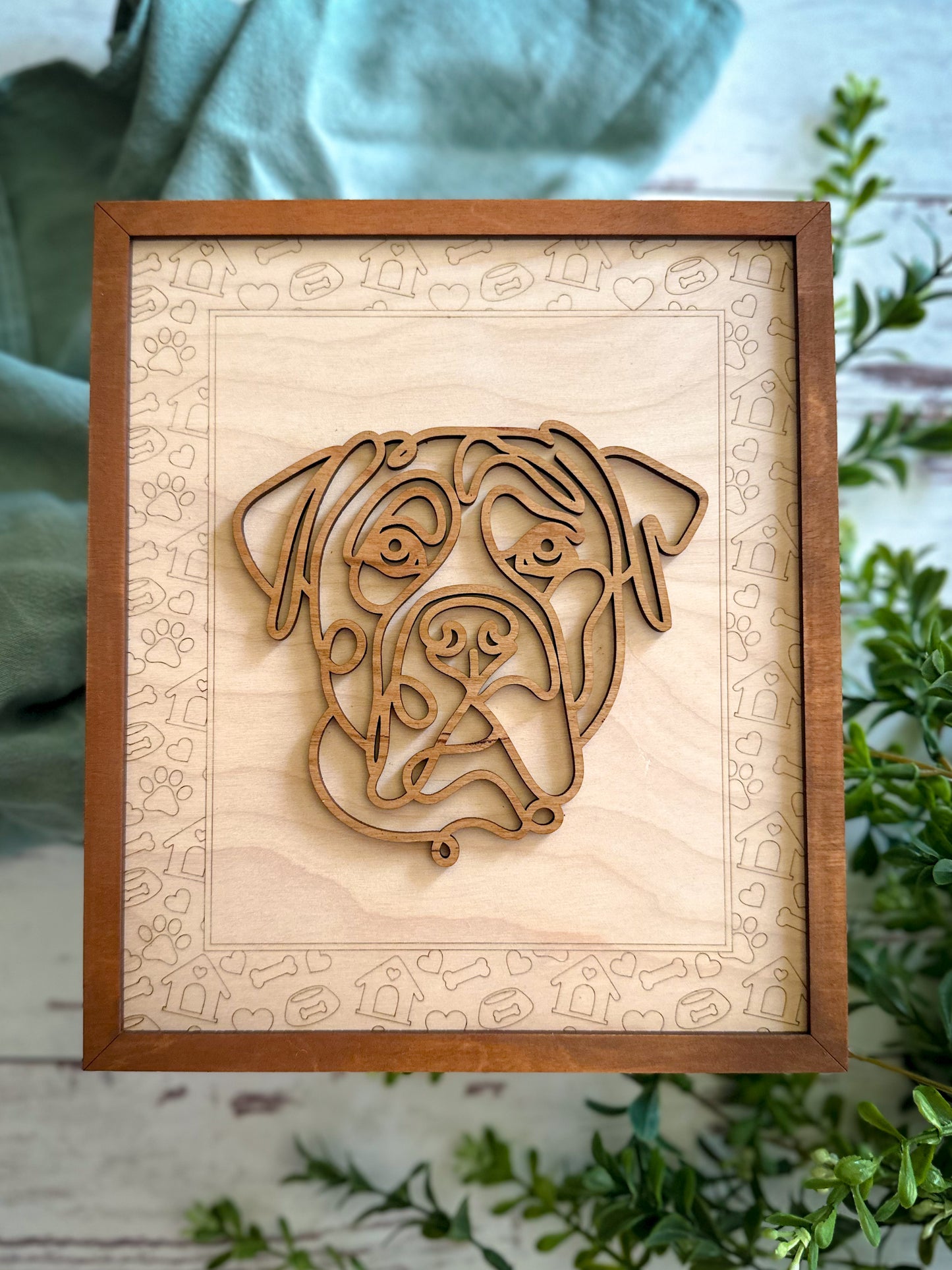 Elegant Wooden Dog Breed Ornaments & Signs