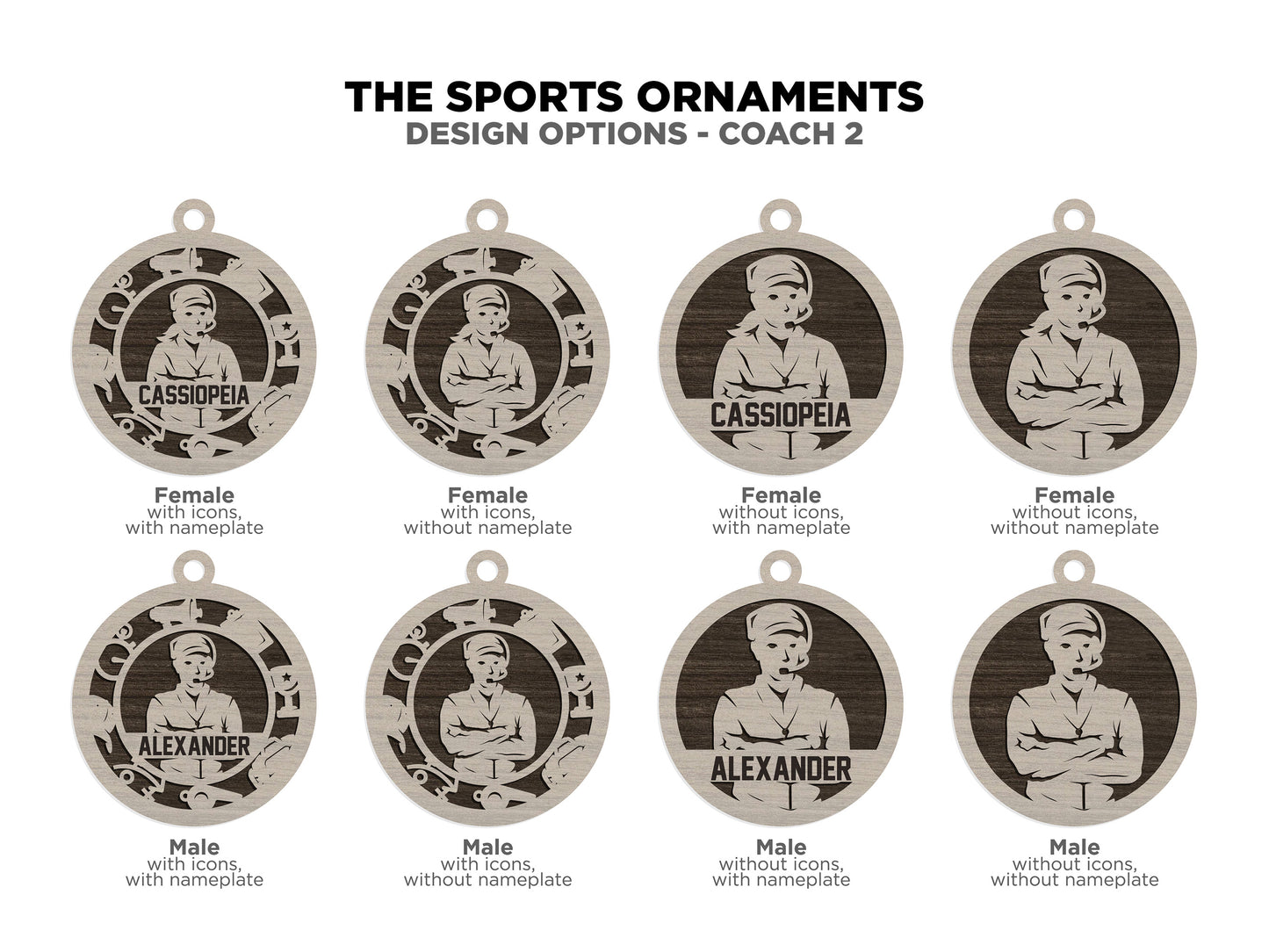 Sport Series Ornaments (Customizable)