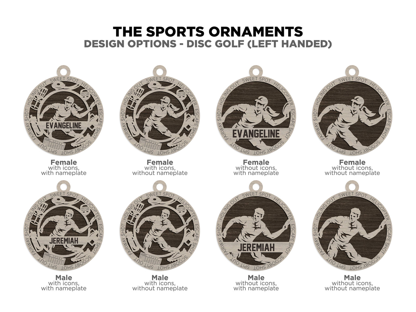 Sport Series Ornaments (Customizable)