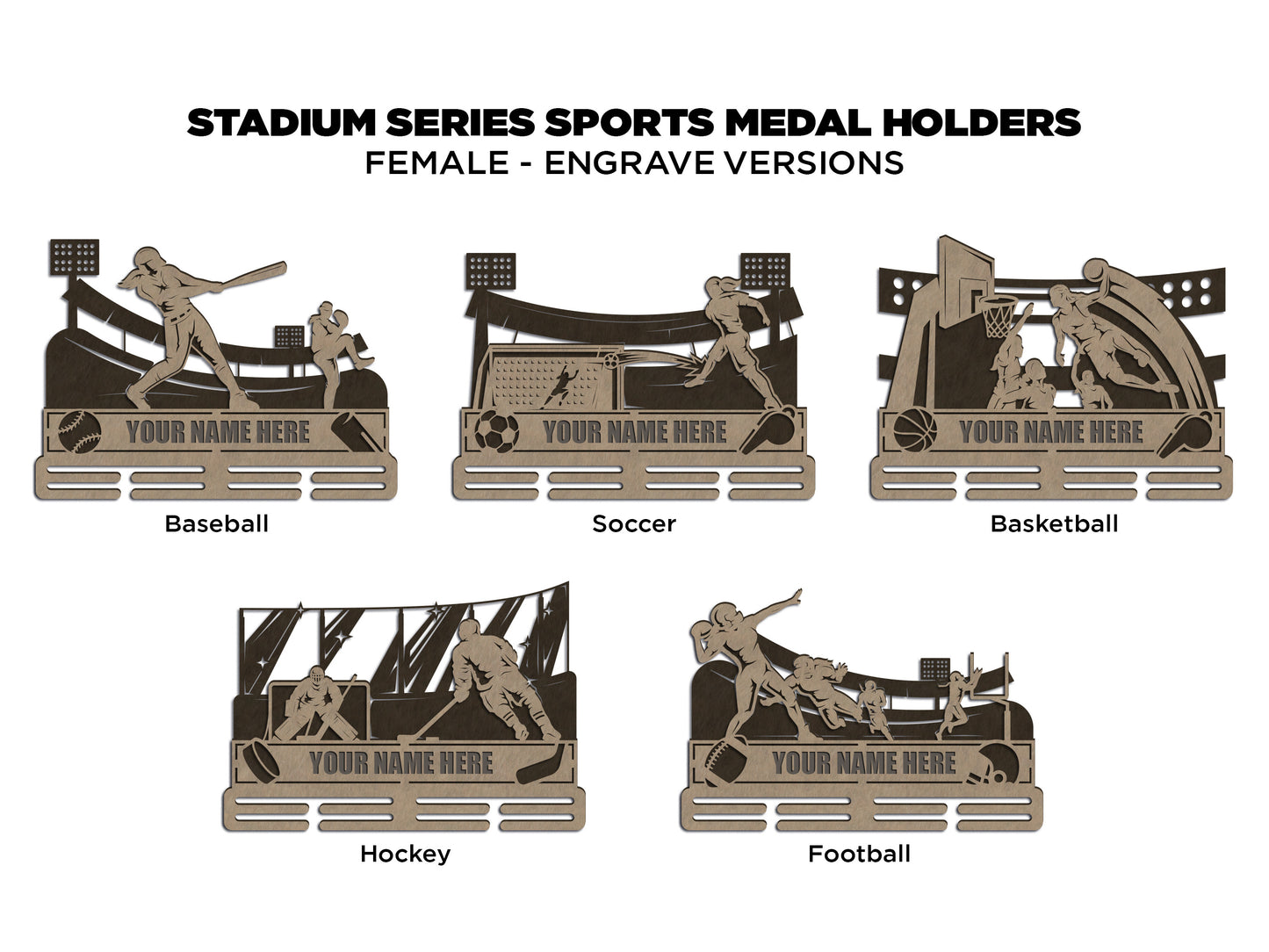 Stadium Series Sports Medal Holder (Customizable)