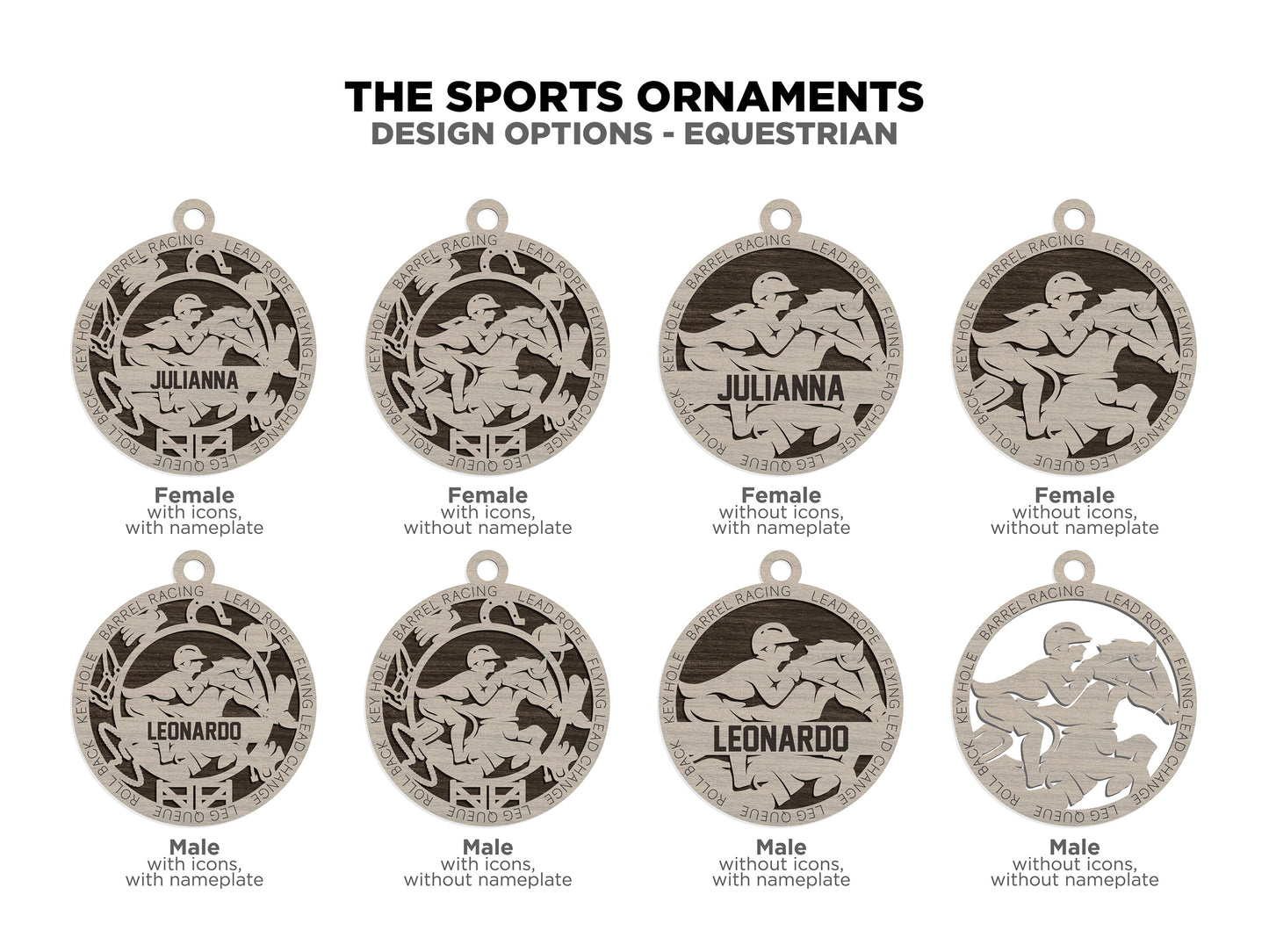 Sport Series Ornaments (Customizable)