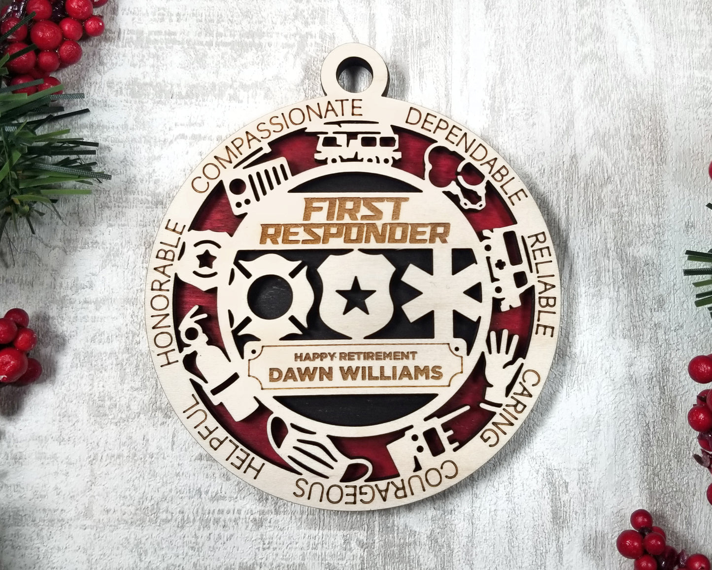 First Responder Ornaments (Customizable)