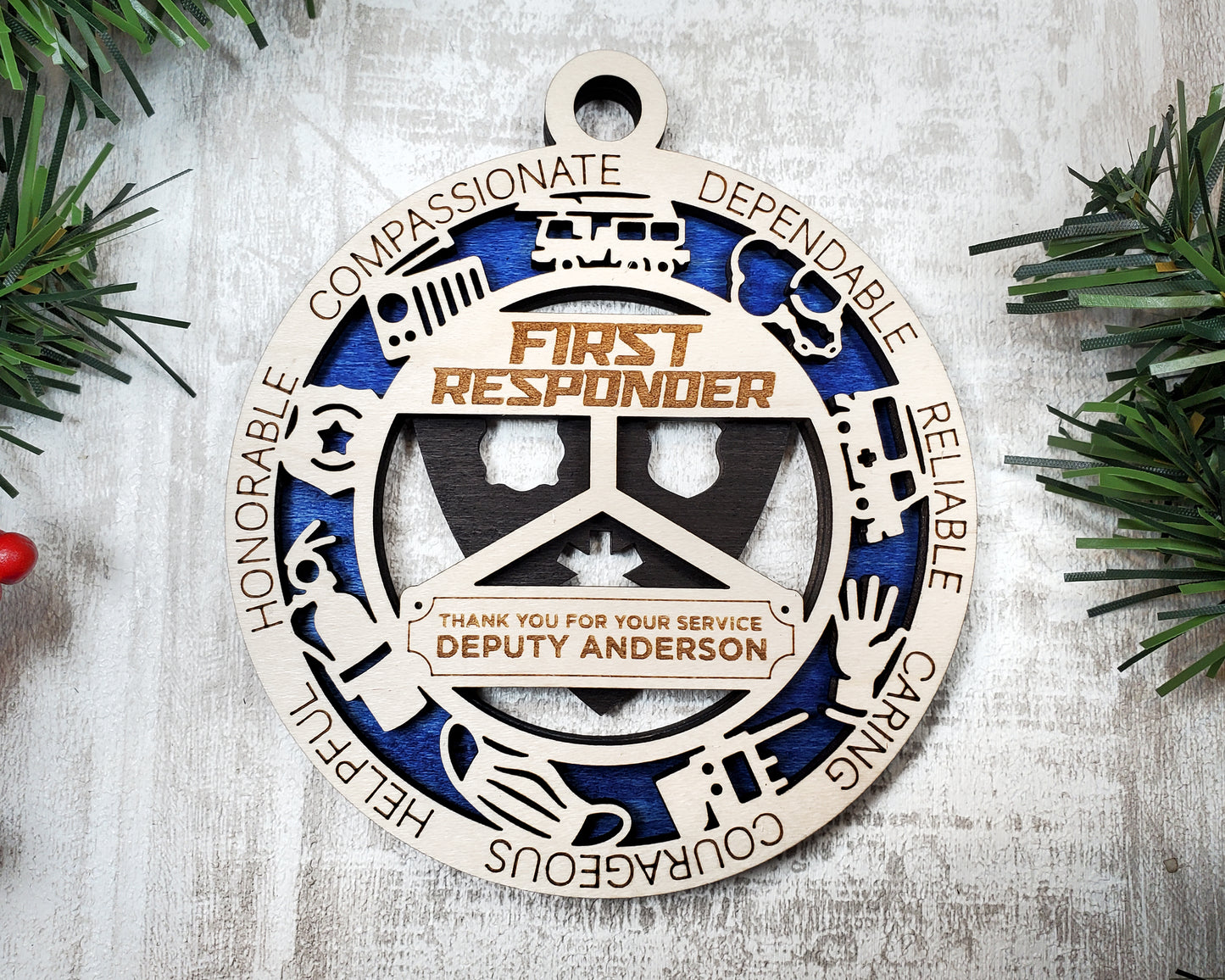 First Responder Ornaments (Customizable)