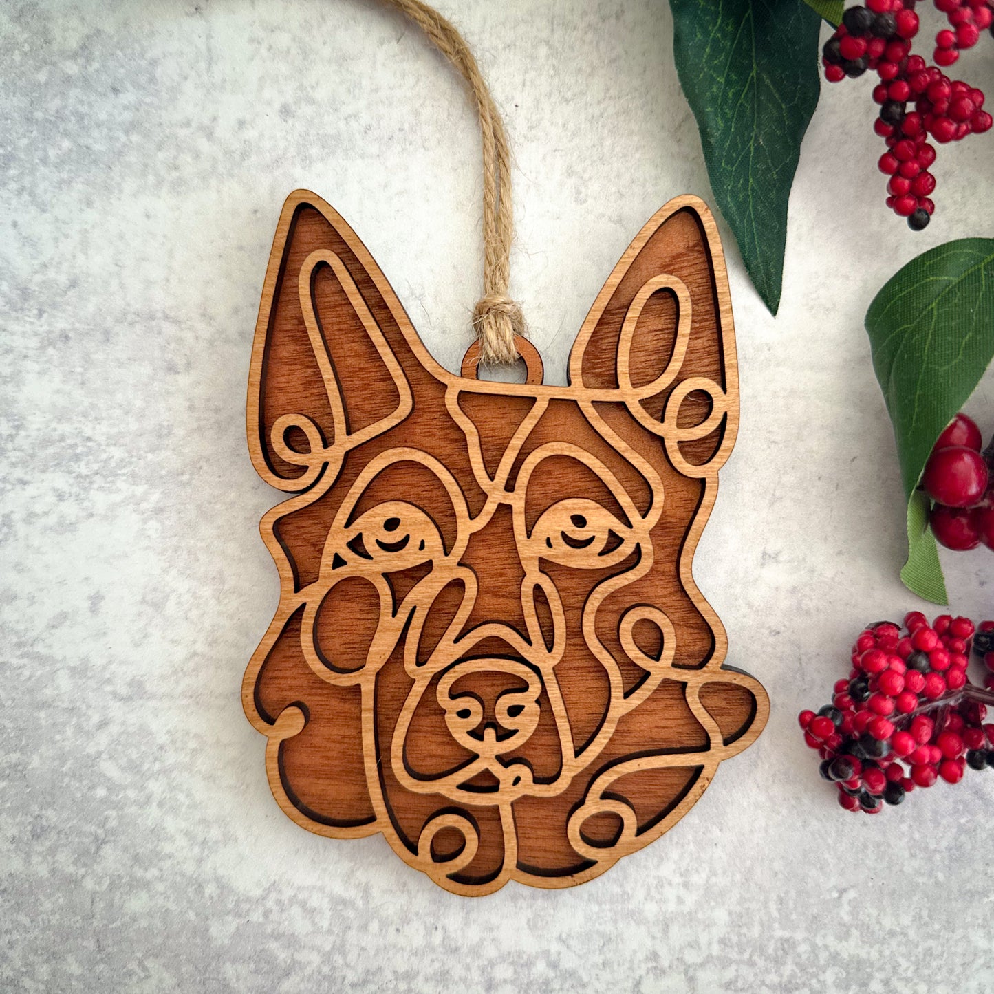 Elegant Wooden Dog Breed Ornaments & Signs