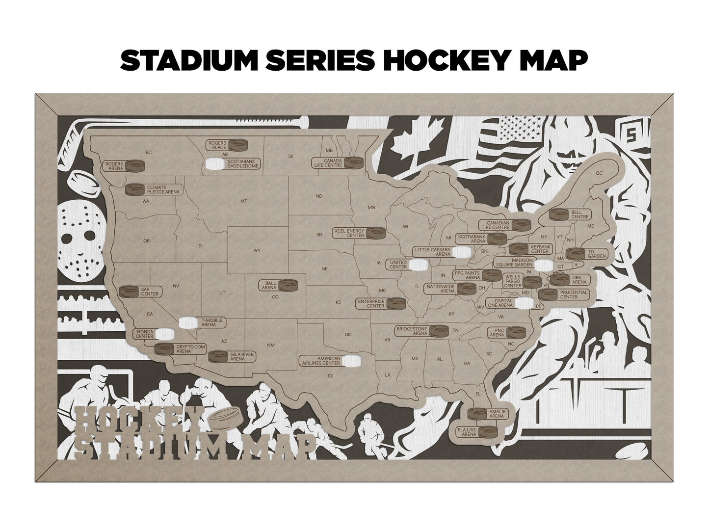 Travel Maps-Sports Stadiums (Customizable)