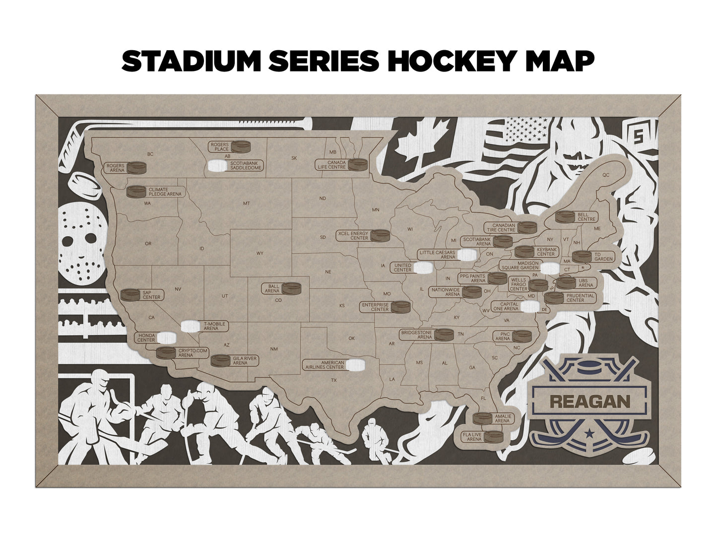 Travel Maps-Sports Stadiums (Customizable)