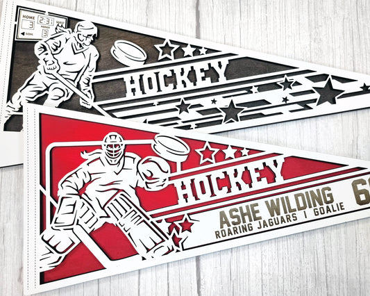 Stadium Series Sports Pennant-Hockey (Customizable)