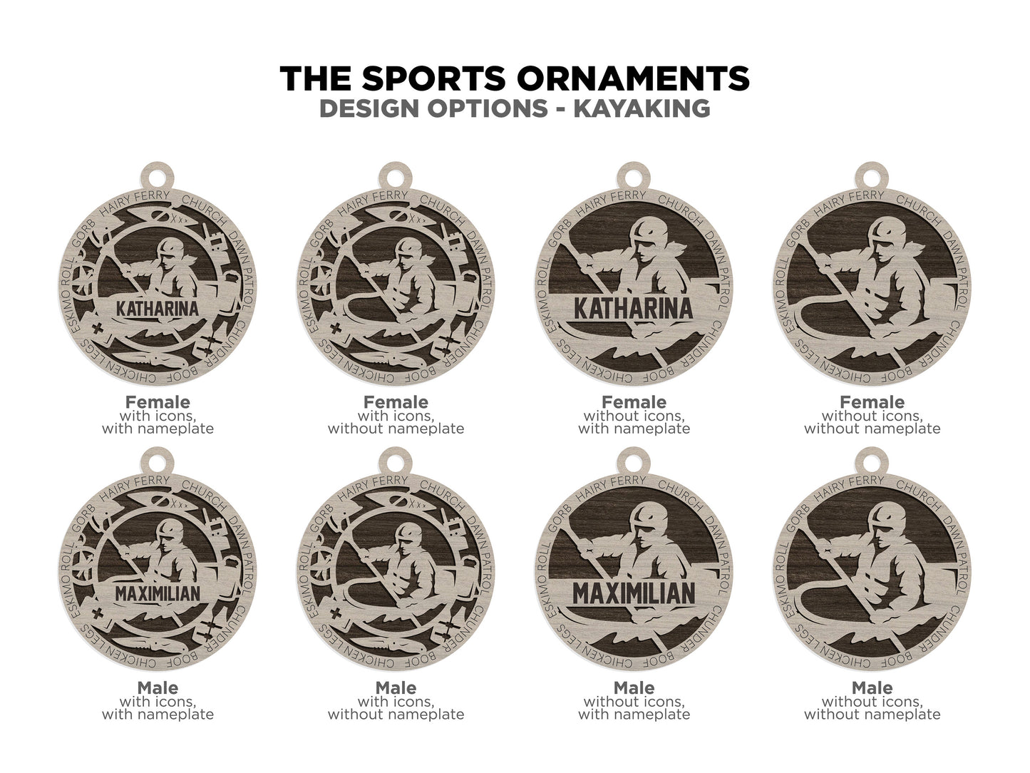 Sport Series Ornaments (Customizable)