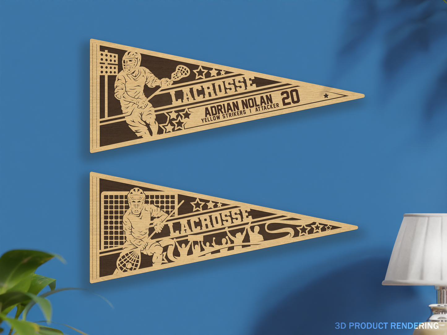 Stadium Series Sports Pennants-Lacrosse (Customizable)