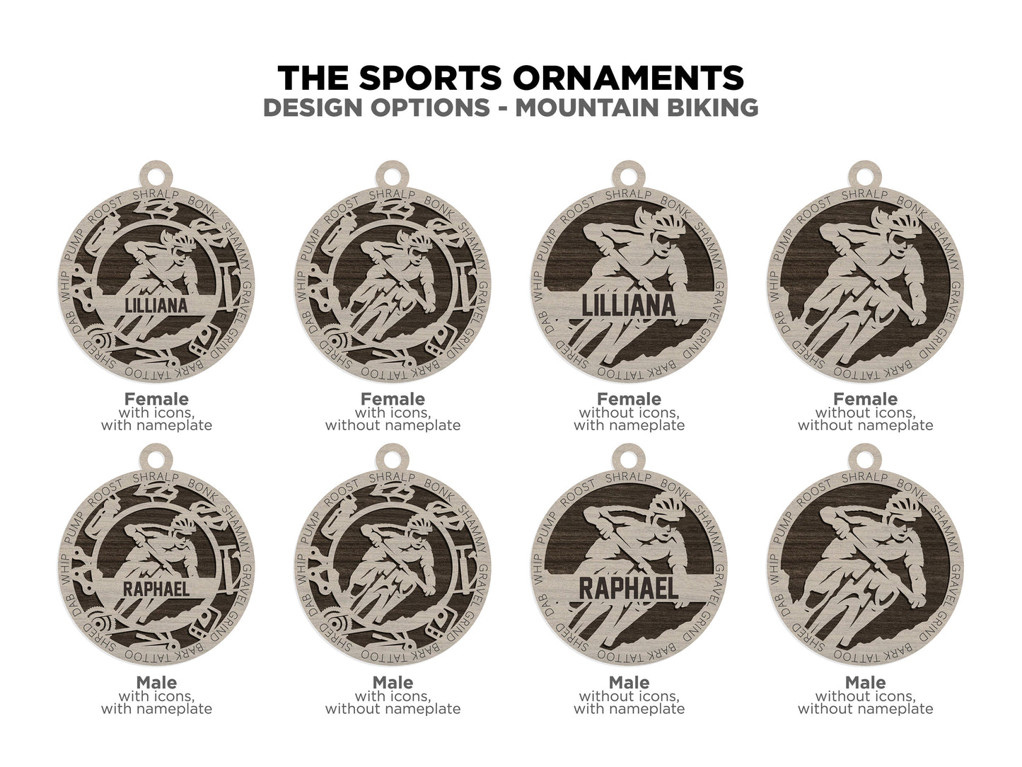 Sport Series Ornaments (Customizable)