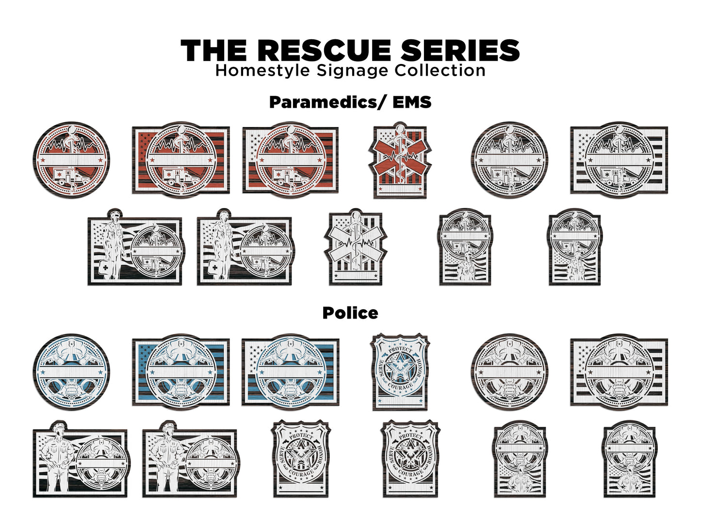 Rescue Series First Responder Signs