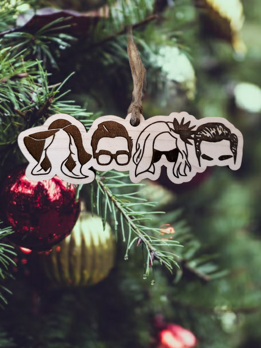 Television Creek Family Outline (Faces)Ornaments