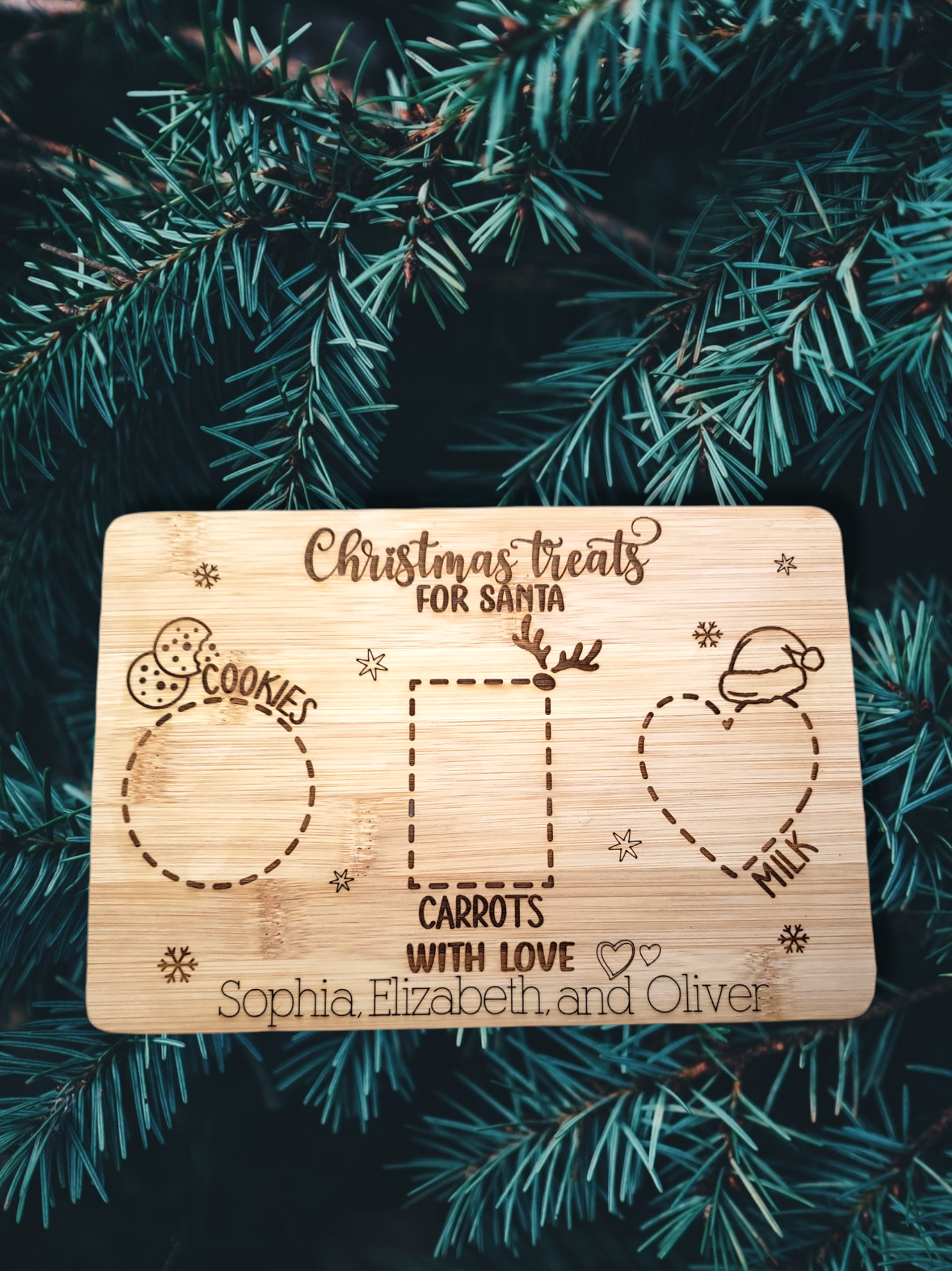 Personalized Christmas Treats For Santa Tray