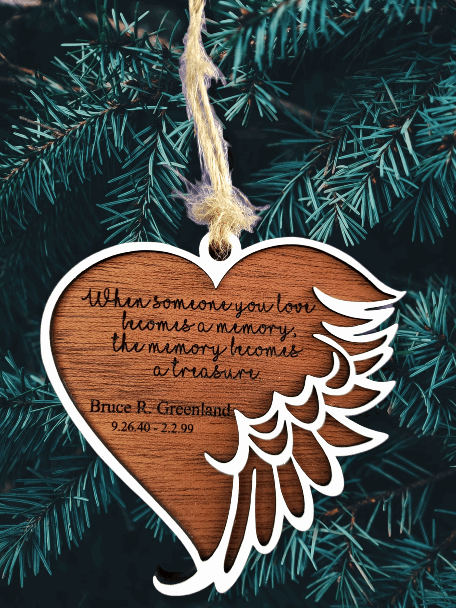 Angel Wing Memorial Ornament