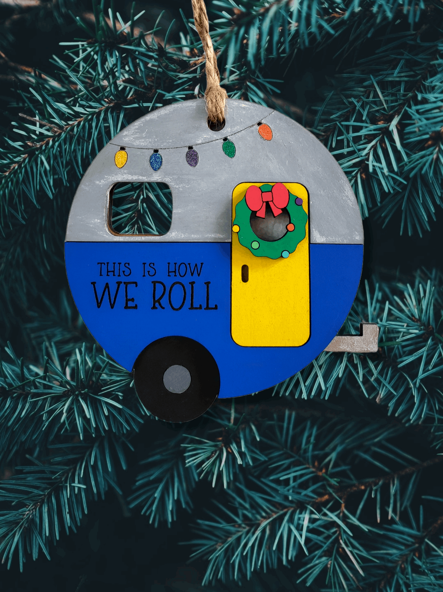 Round Camper Ornament