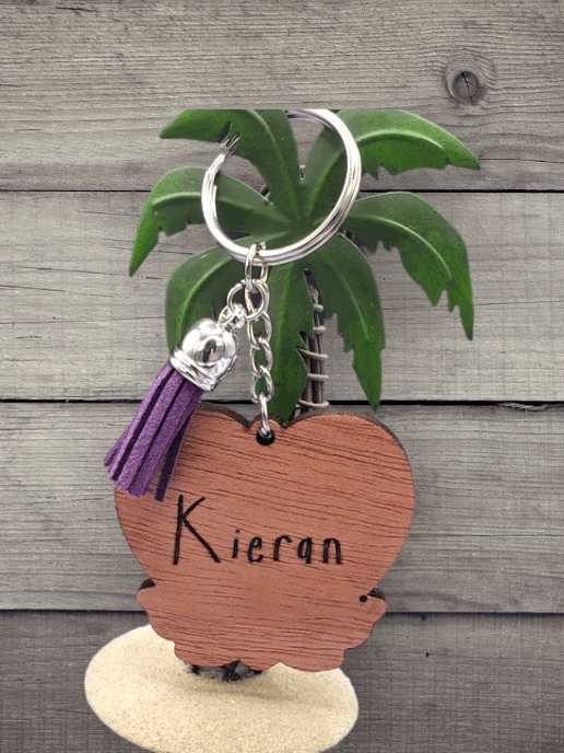 Engraved Heart Keychain (Customizable)