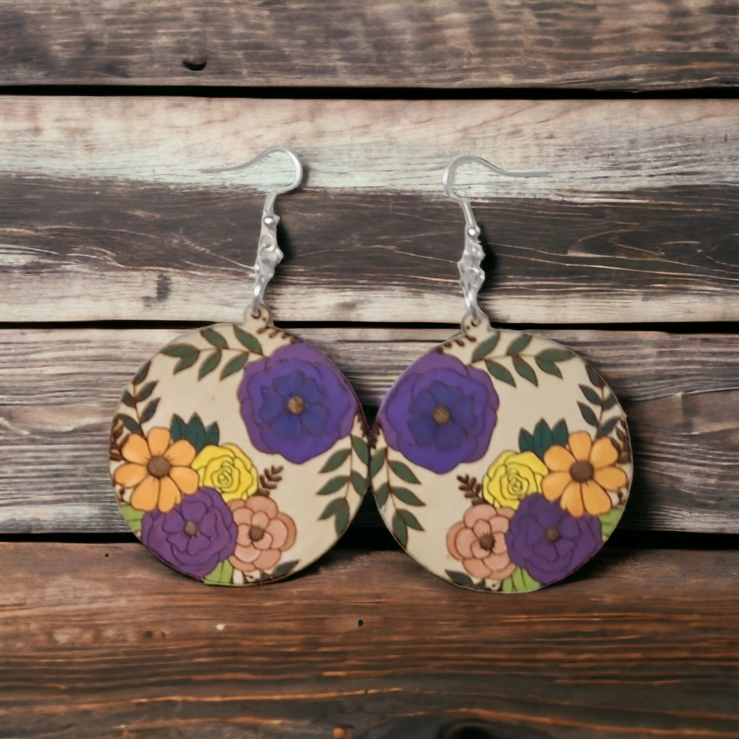 Wildflower Round Earrings