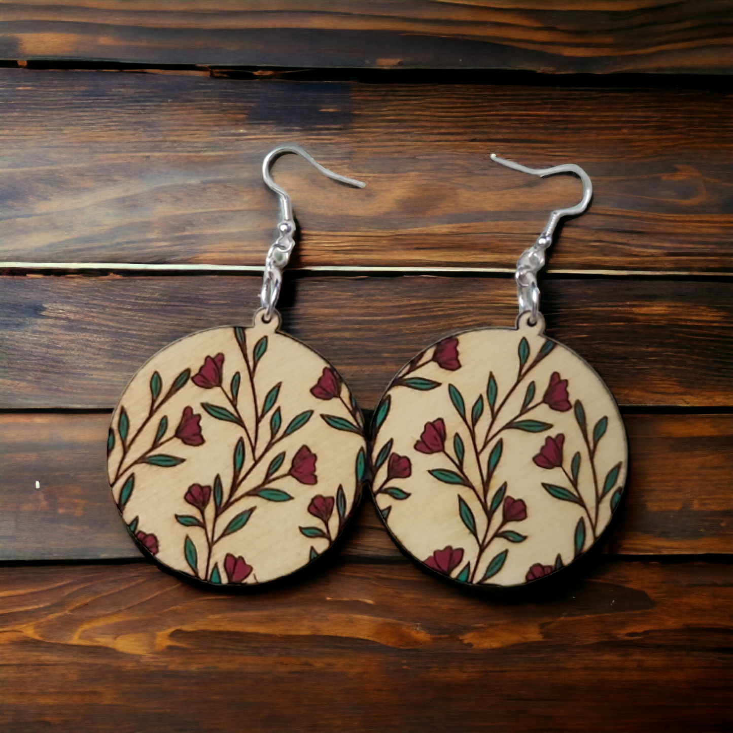 Floral Round Earrings