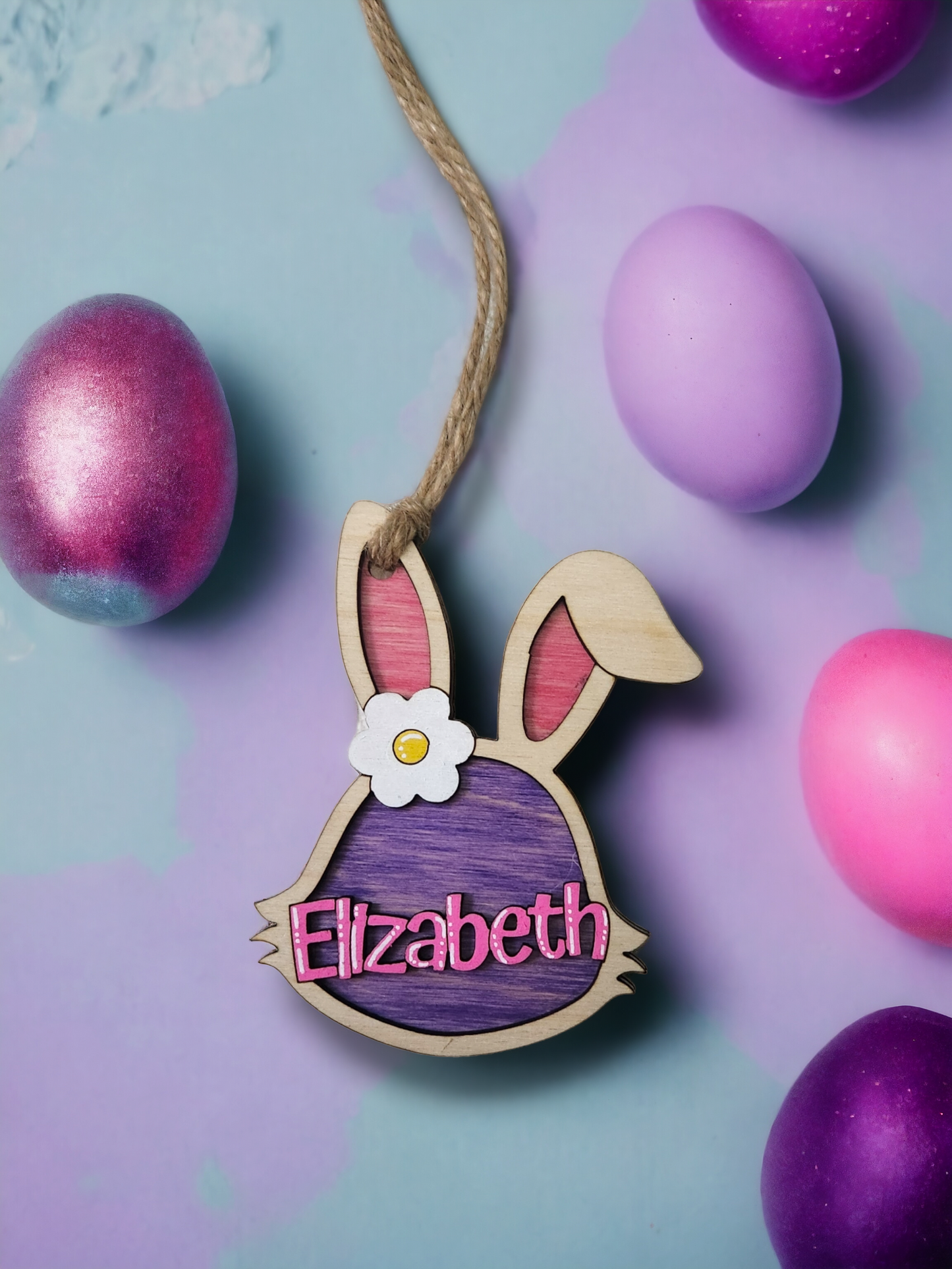 Hoppy Easter! Personalize Your Baskets with Handcrafted Wooden Bunny Tags