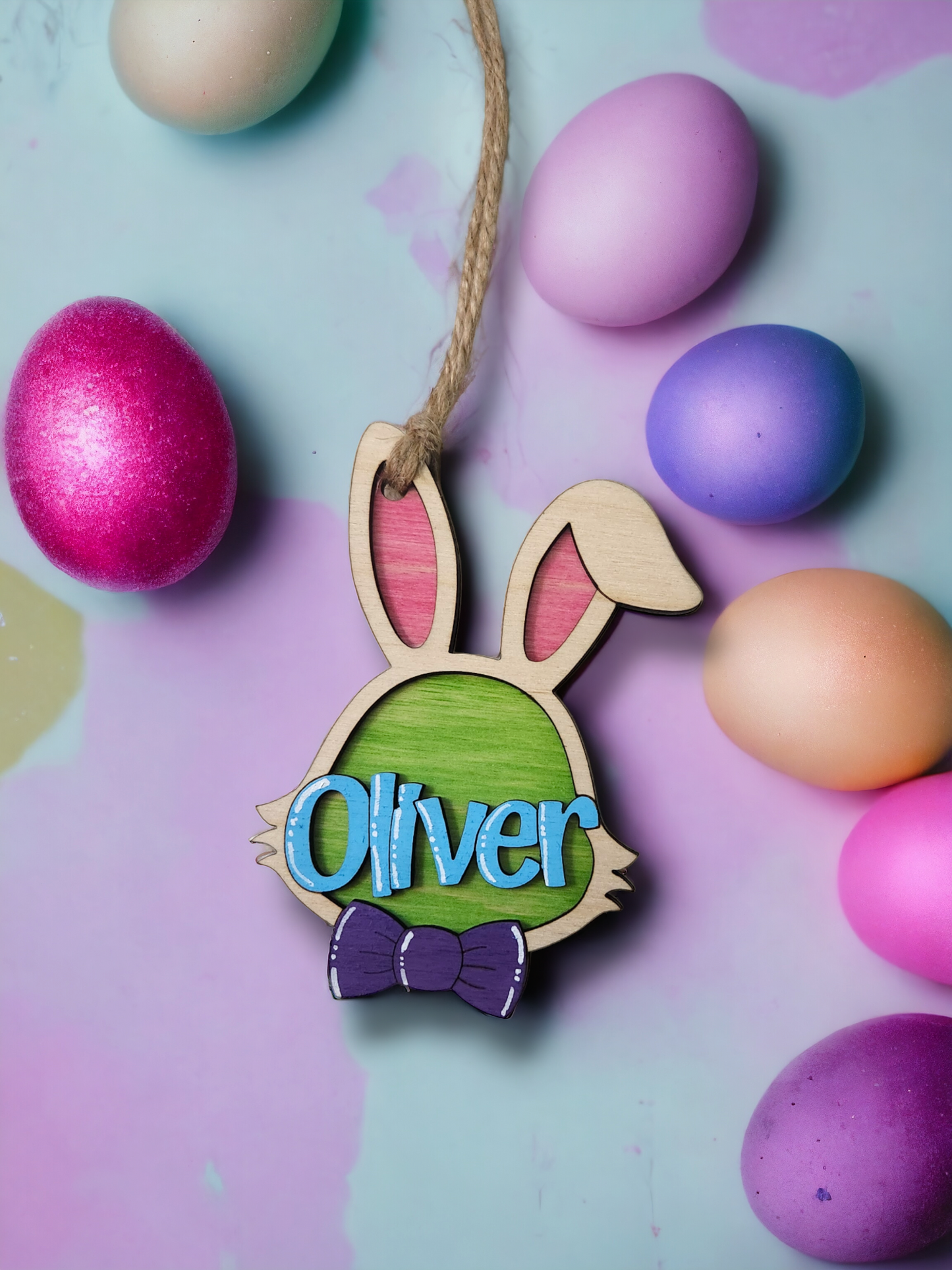 Hoppy Easter! Personalize Your Baskets with Handcrafted Wooden Bunny Tags