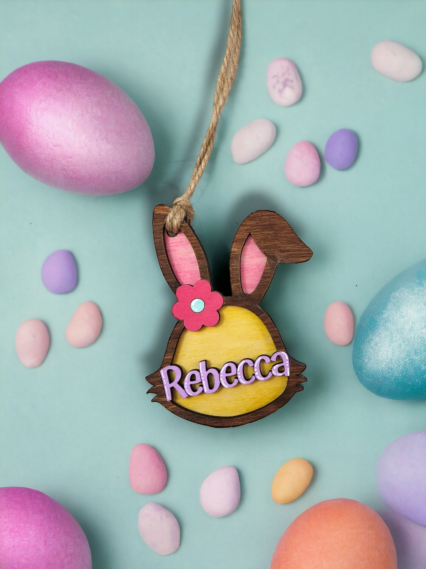 Hoppy Easter! Personalize Your Baskets with Handcrafted Wooden Bunny Tags