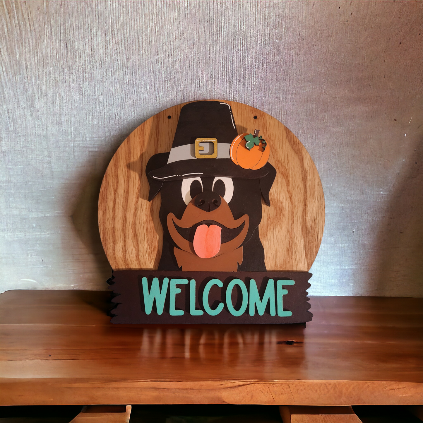 Welcome guests in style! Handmade Critter Welcome Signs with Interchangeable Hats for Every Holiday and Season!