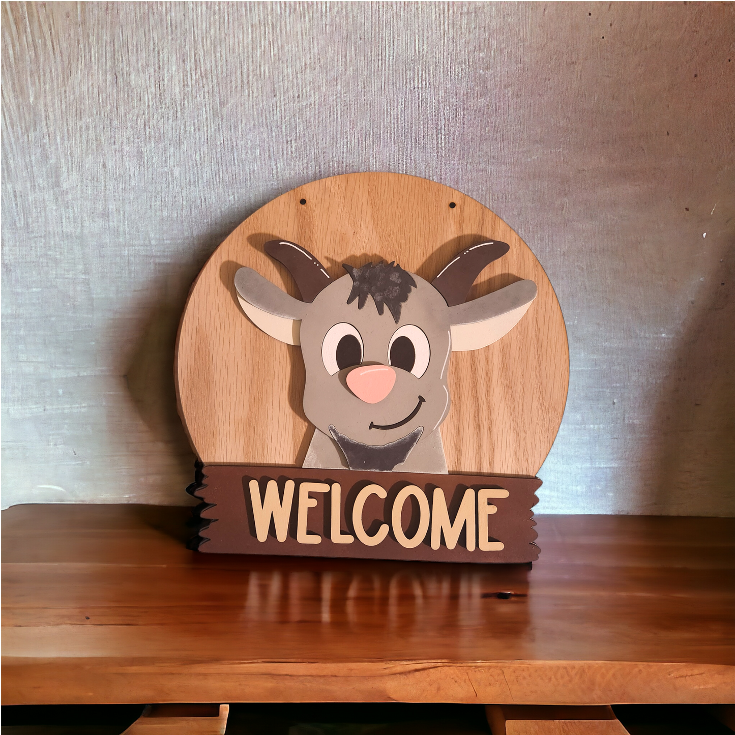 Welcome guests in style! Handmade Critter Welcome Signs with Interchangeable Hats for Every Holiday and Season!