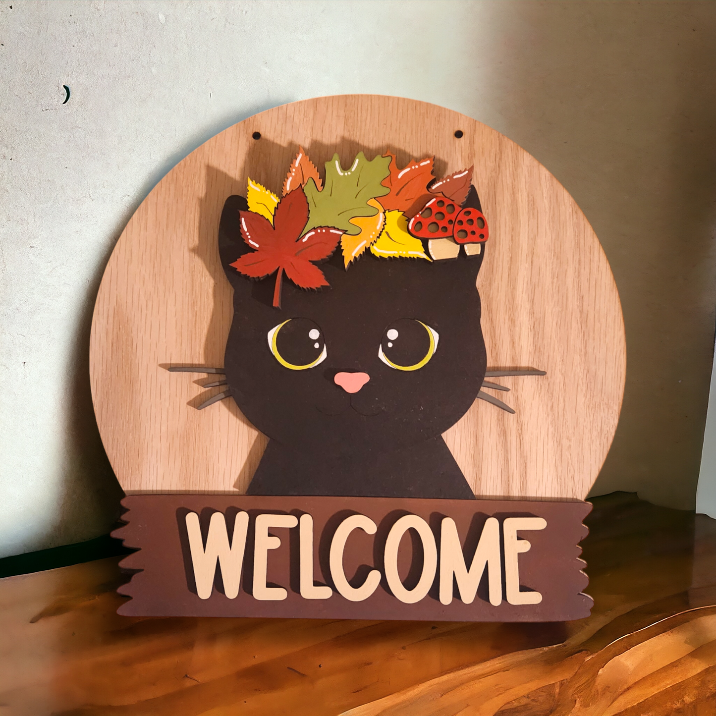 Welcome guests in style! Handmade Critter Welcome Signs with Interchangeable Hats for Every Holiday and Season!