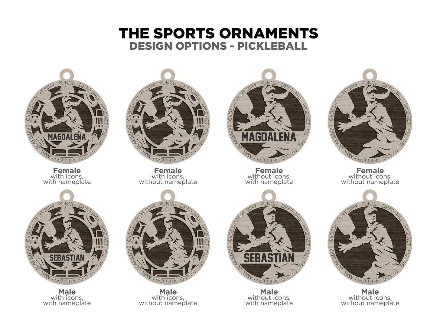 Sport Series Ornaments (Customizable)