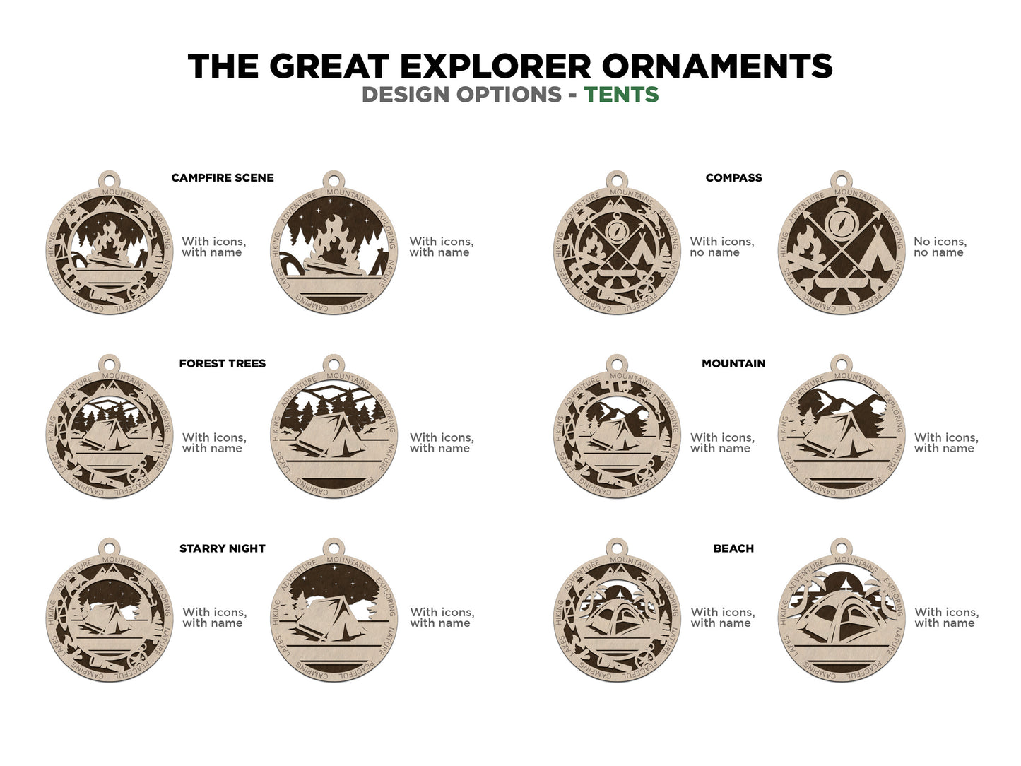 Great Explorer Ornaments (Customizable)