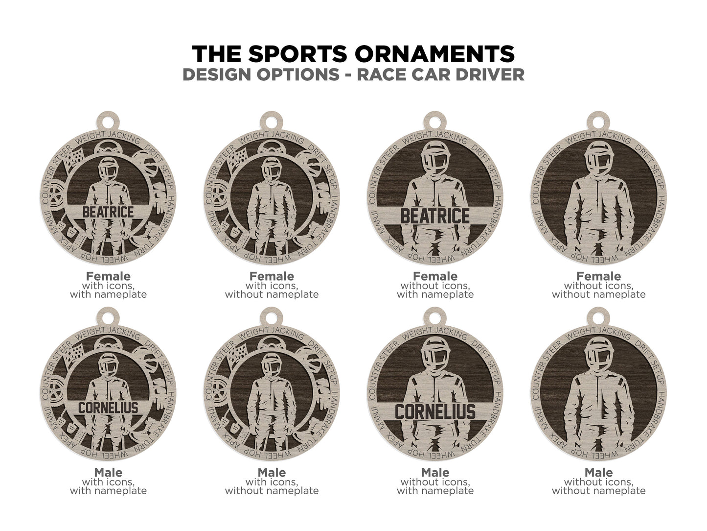 Sport Series Ornaments (Customizable)