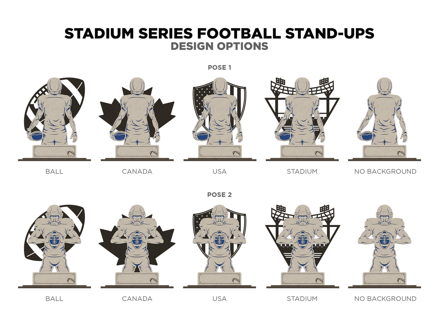 Football Stand-Up Signs (Customizable)