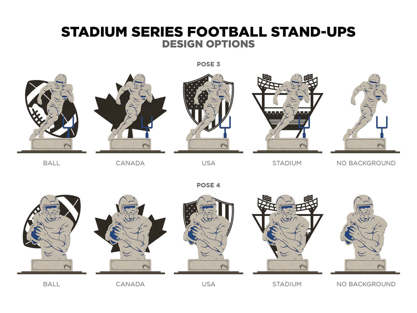 Football Stand-Up Signs (Customizable)