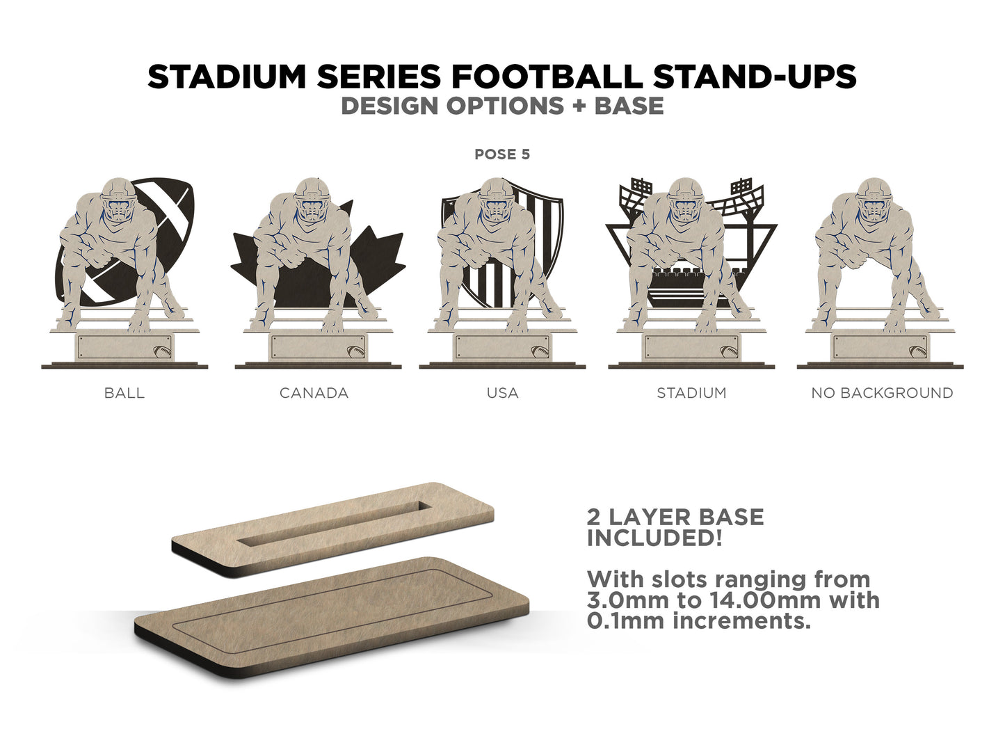 Football Stand-Up Signs (Customizable)