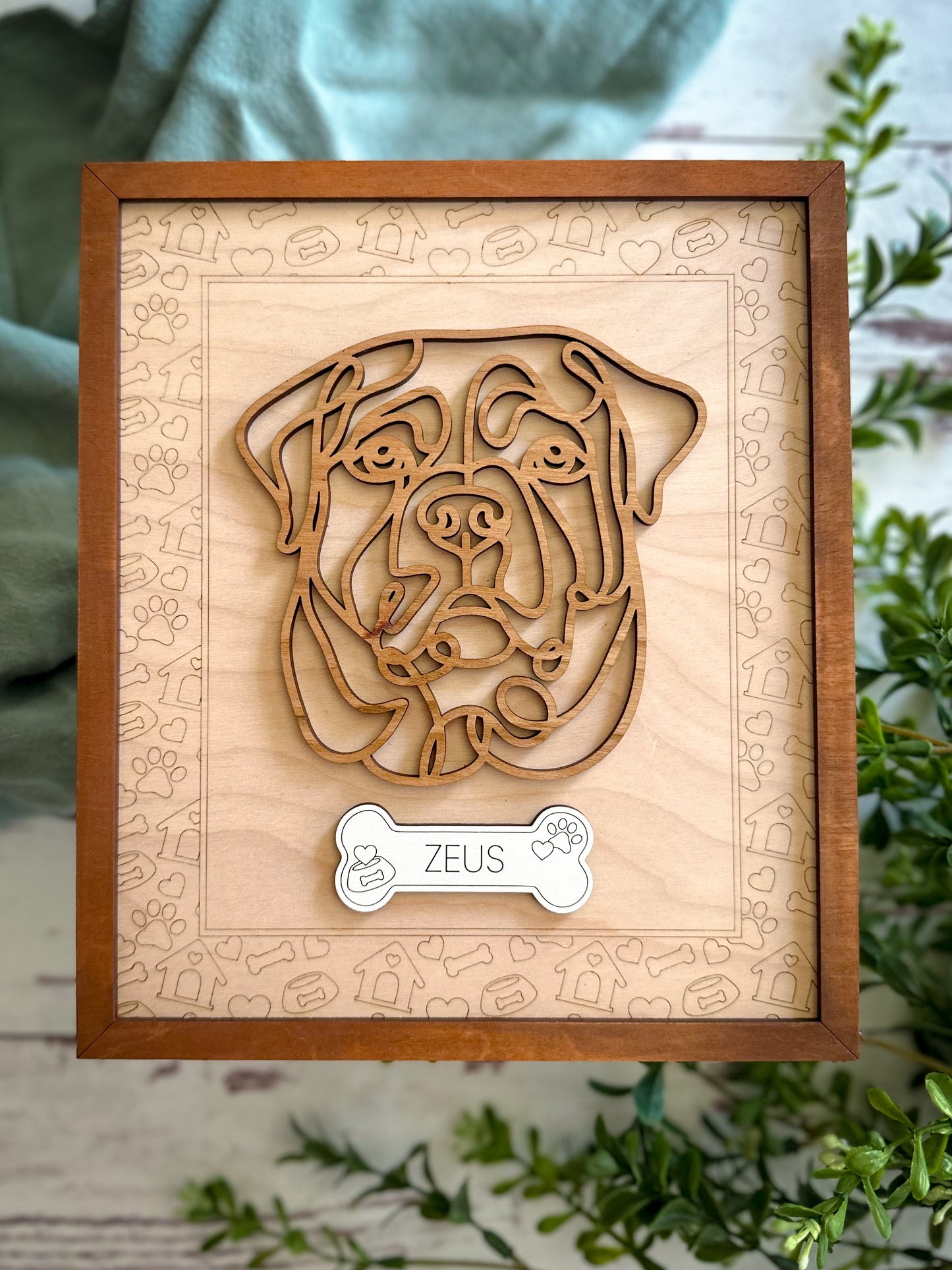 Elegant Wooden Dog Breed Ornaments & Signs