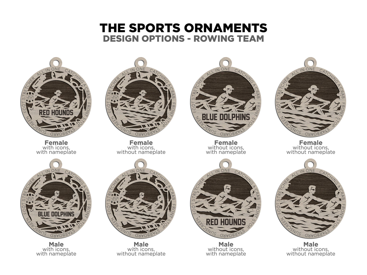 Sport Series Ornaments (Customizable)