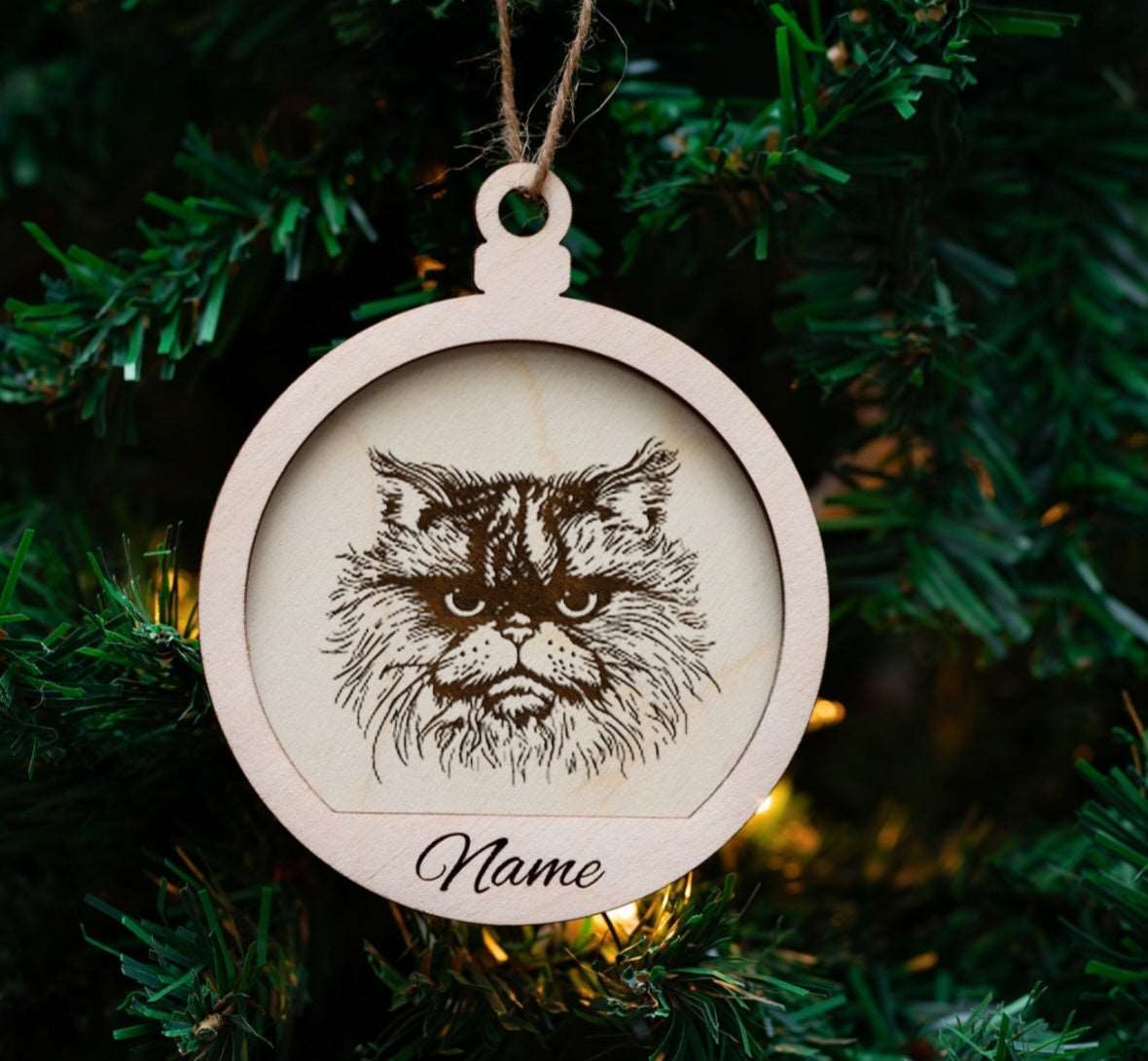 Capture the Grace and Elegance of Your Favorite Cat Breeds! Handmade, Engraved Wooden Cat Breed Ornaments