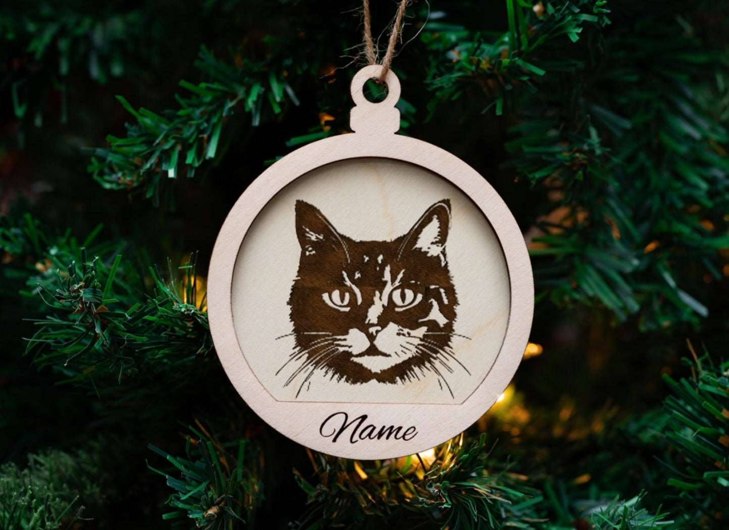 Capture the Grace and Elegance of Your Favorite Cat Breeds! Handmade, Engraved Wooden Cat Breed Ornaments